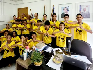 43ª CIPM realiza o lançamento oficial do projeto social "Kung Fu na Escola", em Itamaraju.